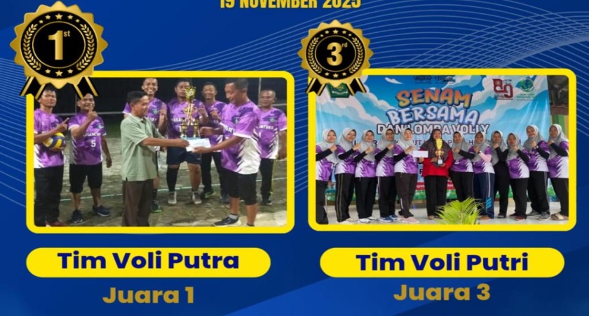 MTsN 1 Pekalongan Raih Prestasi Gemilang pada Lomba Bola Voli Hari PGRI Cabang Khusus Kabupaten Pekalongan