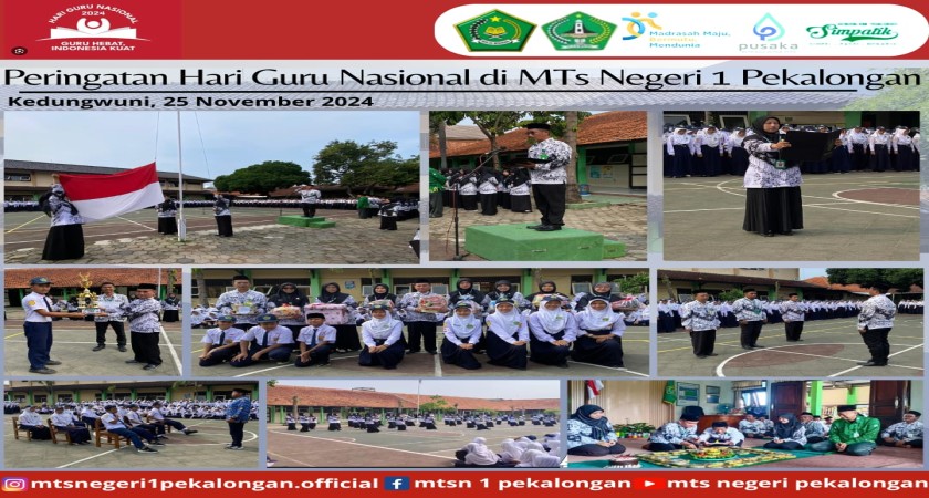 Peringatan Hari Guru Nasional di MTsN 1 Pekalongan